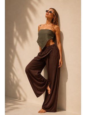 Panto Fashion Fular Detaylı Pantolon