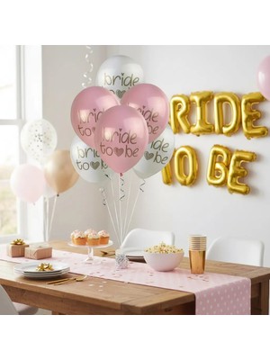 Umamiçe Bride To Be Mini Balon Parti Seti – 6 Bride To Be Balon + Bride To Be Folyo Balon Set