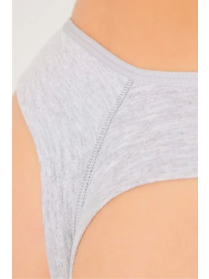 Homay Dantel Kenarlıklı Pamuklu Basic Tanga Külot - Tek Parça