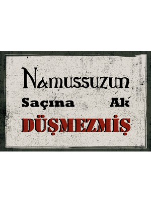 tp Retro Vintage 5 mm Ahşap Üzerine Namussuz Temalı Poster Tablo 20X30 cm