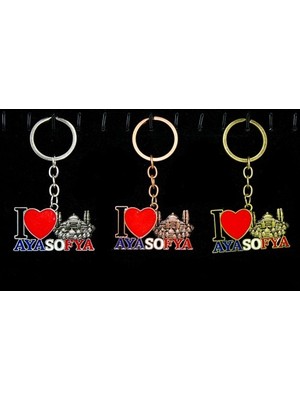 Ozcmax Metal Ayasofya Anahtarlık (I Lovee Ayasofya)