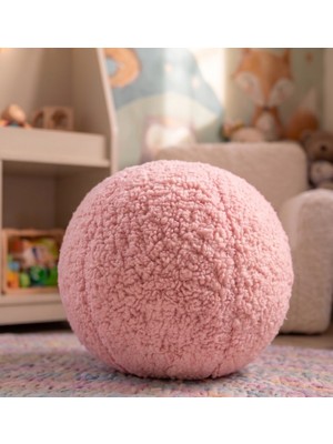 Teddy Store Premium Buklet Yuvarlak Dekoratif Yastık - Teddy Peluş Yastık
