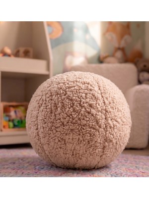 Teddy Store Premium Buklet Yuvarlak Dekoratif Yastık - Teddy Peluş Yastık