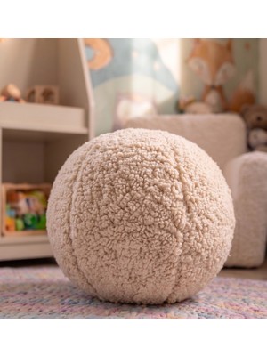 Teddy Store Premium Buklet Yuvarlak Dekoratif Yastık - Teddy Peluş Yastık