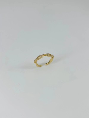 Uravas Store 14 K Gold Kaplama Zirkon Taşlı Yüzük
