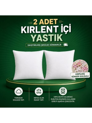 POLAROO 2 Li Kırlent Iç Dolgusu Eko Paket Sünger Dolgu (Tela)