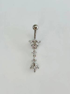 Uravas Store Kelebek Detaylı Sallantılı Göbek Piercing