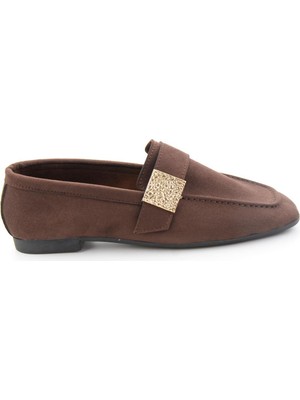 Bambi Kahve  Kadın Loafer Ayakkabı K01879251472