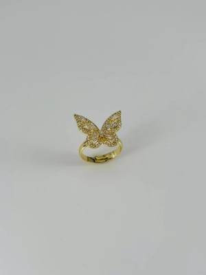 Uravas Store 14 K Gold Kaplama Zirkon Taşlı Yüzük