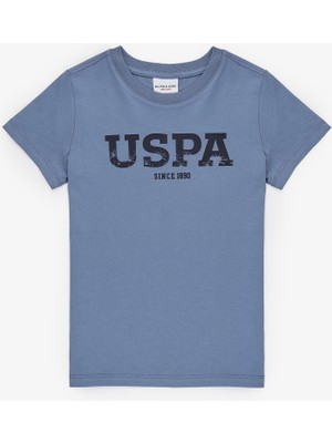 U.S. Polo Assn. Erkek Çocuk İndigo Bisiklet Yaka Basic Tişört 50325607-VR028