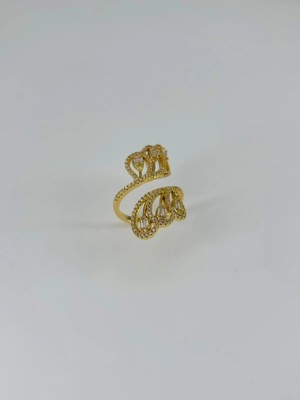 Uravas Store 14 K Gold Kaplama Zirkon Taşlı Yüzük
