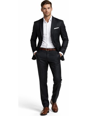 Suitmen Erkek Silim Çift Yırtmaçlı Takım Elbise BGL-ST05568