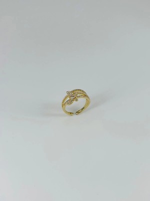 Uravas Store 14 K Gold Kaplama Zirkon Taşlı Yüzük