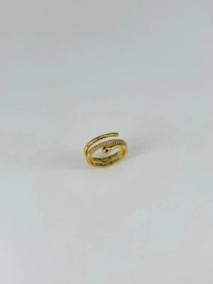 Uravas Store 14 K Gold Kaplama Zirkon Taşlı Yüzük