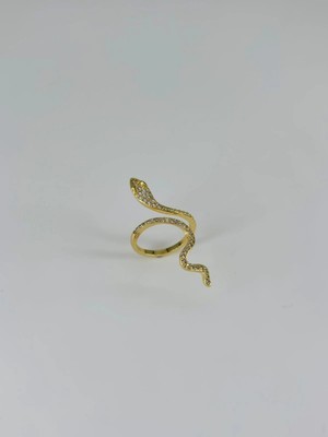 Uravas Store 14 K Gold Kaplama Zirkon Taşlı Yüzük