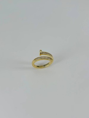 Uravas Store 14 K Gold Kaplama Zirkon Taşlı Yüzük