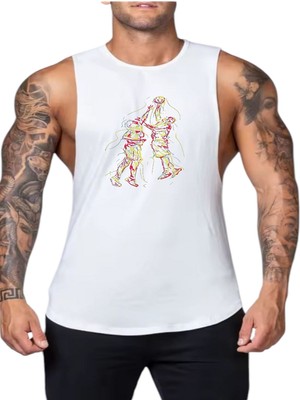 Mutlu Gym Fitness Gym Tank Top Sporcu Atleti (Basket)