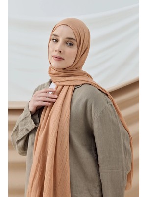 Modakaşmir Likya Kaymayan Bambu Şal -Kum Beji– 4 Mevsim Nefes Alan Yumuşak Doku