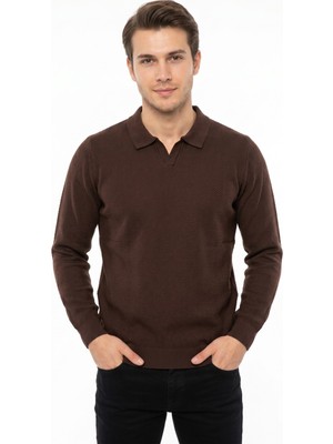Erkek Spor Polo Yaka Mevsimlik Kazak BGL-ST05444