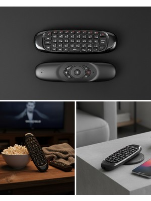Kaufhier Android Tv ve Pc Uyumlu Kablosuz Hava Fareli Kumanda