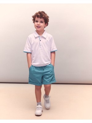 Gagarikids Polo Yaka T-Shirt Modal Kumaş Şortlu Takım