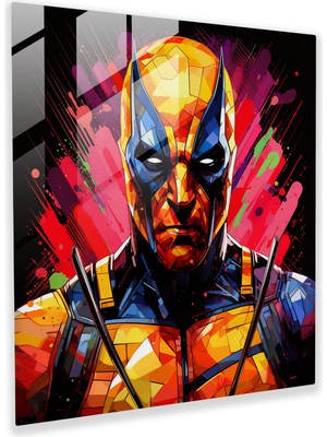 Popcas Pop Art Tarzında Marvel Temalı Cam Tablo