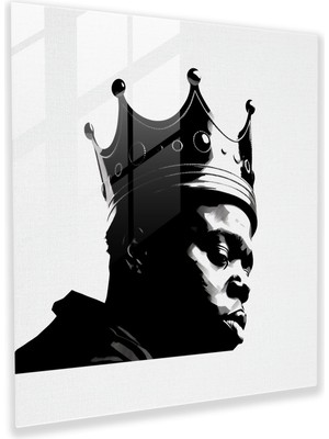 Popcas Minimalist Notorious Big Temalı Cam Duvar Tablosu