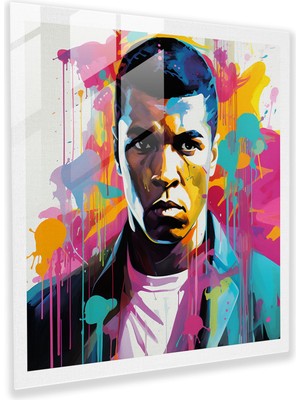 Popcas Muhammed Ali Temalı Dekoratif Cam Tablo