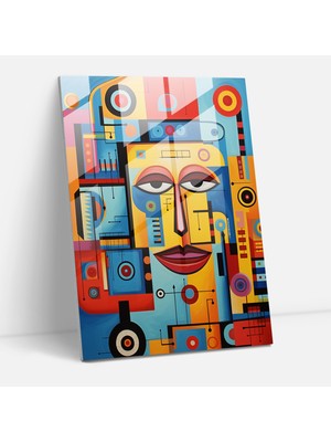 Popcas Maya Temalı Modern Sanat Dekoratif Cam Tablo