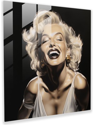 Popcas Marilyn Monroe Temalı Temperli Cam Tablo - Modern Dokunuş