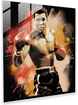 Popcas Muhammad Ali Temalı Vintage Cam Tablo