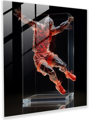 Popcas Michael Jordan Temalı Modern Cam Tablo