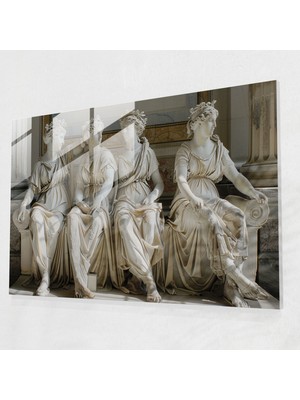 Popcas Modern Sanat Temalı Dekoratif Cam Tablo