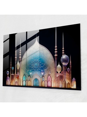 Popcas Cami Temalı Pastel Renklerde Modern Cam Tablo