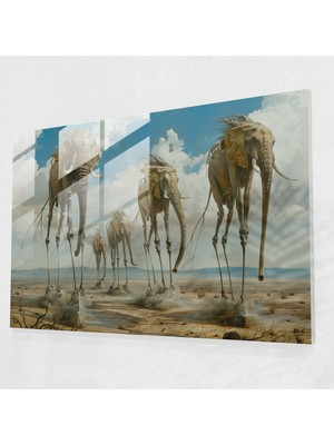 Popcas Salvador Dali Ile Temalı Cam Tablo - Sanatsal Ev Dekoru