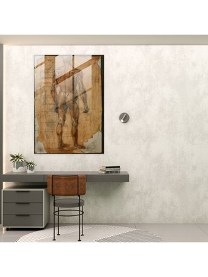 Popcas Modern Sanat Insan Anatomisi Temalı Cam Duvar Tablosu
