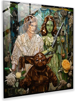 Popcas Han Solo Temalı Mozaik Sanat Cam Tablo - Star Wars Motifi