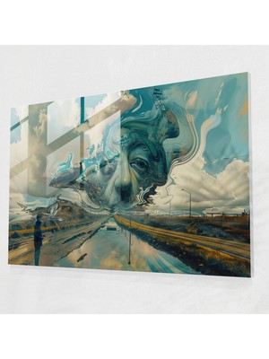 Popcas Salvador Dali Temalı Modern Sanat Cam Tablo