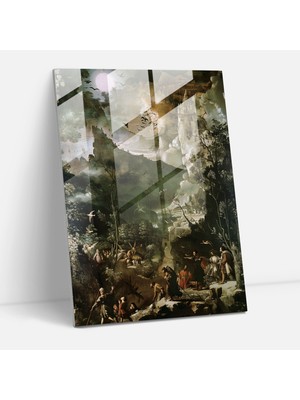 Popcas Modern Sanat Temalı Raffaello Sanzio Cam Tablo
