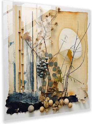 Popcas Zen Temalı Modern Sanat Dekoratif Cam Tablo