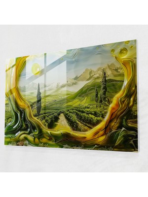 Popcas Modern Sanat Temalı Salvador Dali Manzaraları Temperli Cam Tablo