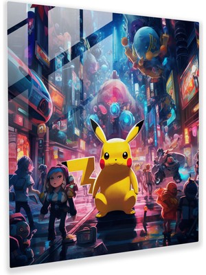 Popcas Pokemon Temalı Temperli Cam Tablo