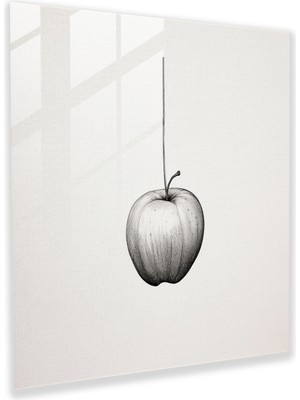 Popcas Basitlik Temalı Minimalist Elma Cam Tablo