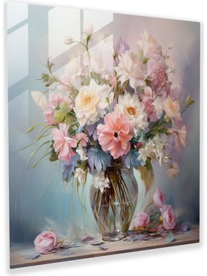 Popcas Pastel Huzur Temalı Dekoratif Cam Tablo - Modern Sanat ile Tasarlanan Rüya Görselleri