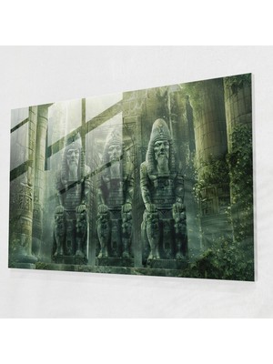 Popcas Mitolojik Figürler Içeren Modern Sanat Temalı Cam Tablo