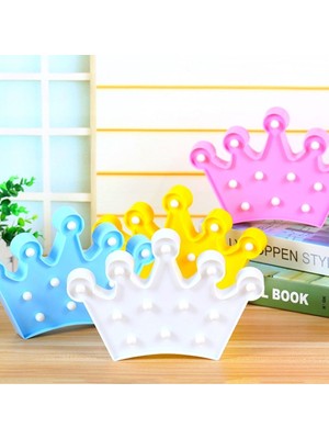 Ozcmax 3D Dekoratif Pilli Kraliçe Tacı Modell LED Masa ve Gece Lambası