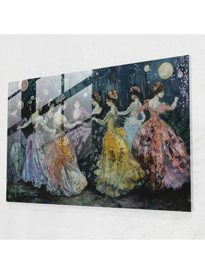 Popcas Modern Sanat Dekorasyonu Temalı Cam Tablo - Pre-Raphaelite Brotherhood Bayanlar