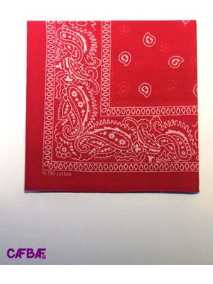 Cafbaf Klasik Kırmızı Bandana MODEL.8503