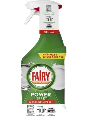 Fairy Power Spray Portakal 800 ml 2 Adet