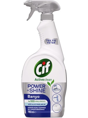 Cif Power & Shine Sprey Banyo Için Temizleyici ve Kireç Çözücü 750 ml 4 Adet